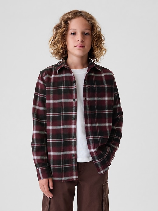 Image number 1 showing, Kids Organic Cotton Flannel Shirt