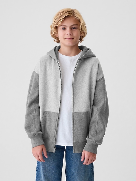 Image number 6 showing, Kids Vintage Soft Colorblock Zip Hoodie