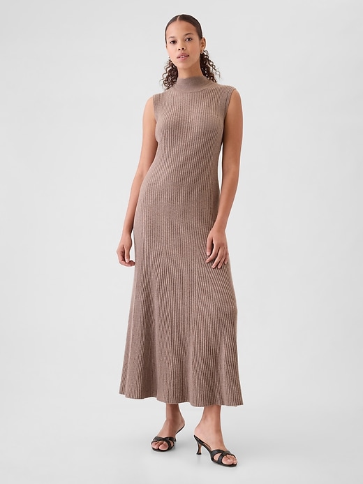 Image number 8 showing, CashSoft Rib Mockneck Maxi Sweater Dress