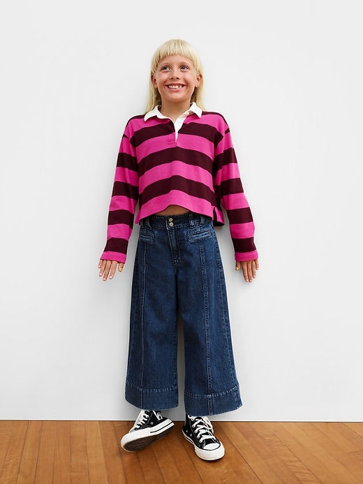 Image number 10 showing, Kids High Rise Stride Wide-Leg Ankle Jeans