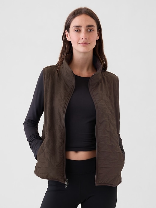 View large product image 1 of 7. GapFit Quilted Vest