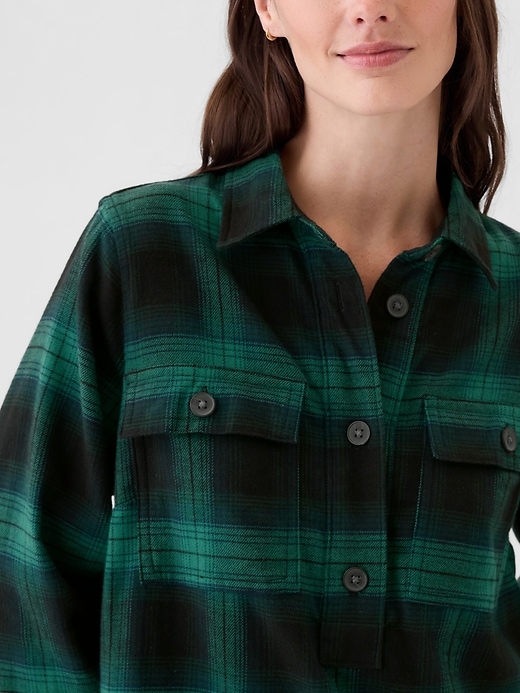 Image number 10 showing, Flannel Utility Mini Shirtdress