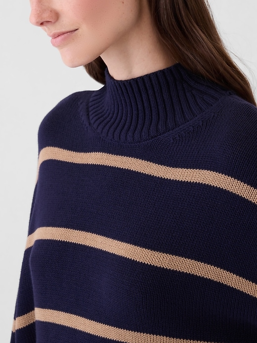 Image number 7 showing, Oversized Split-Hem Mockneck Sweater