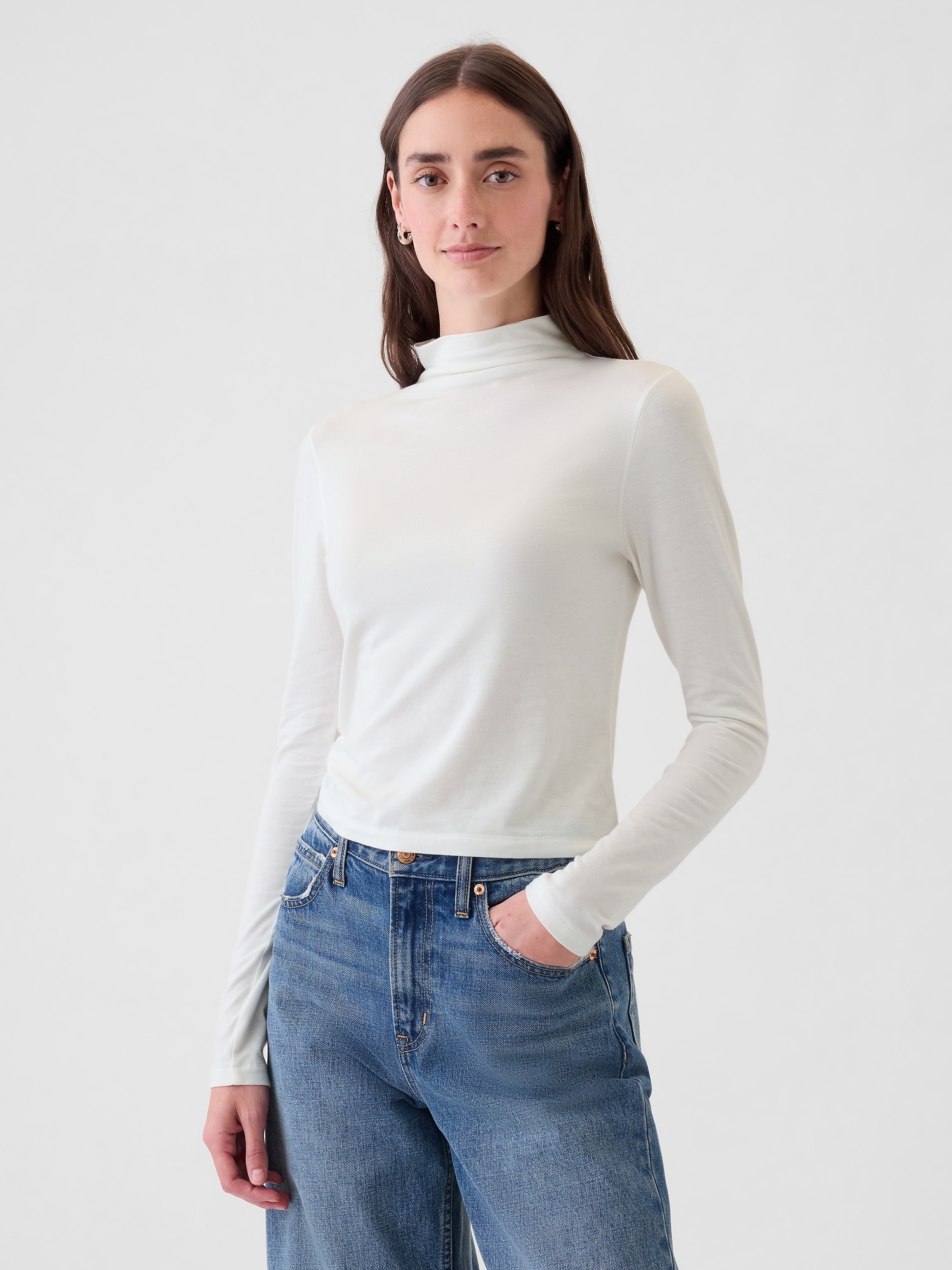 Featherweight Turtleneck Top