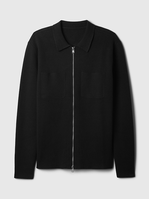 Image number 5 showing, Relaxed Polo Sweater Jacket