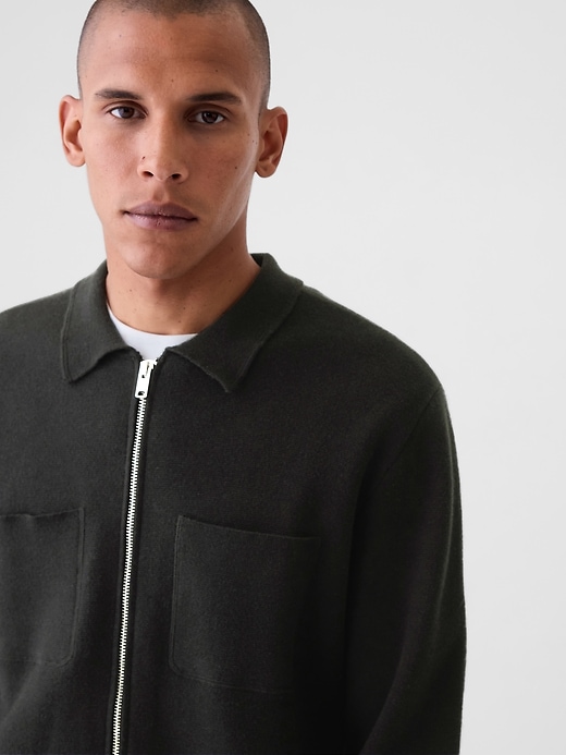 Image number 4 showing, Relaxed Polo Sweater Jacket