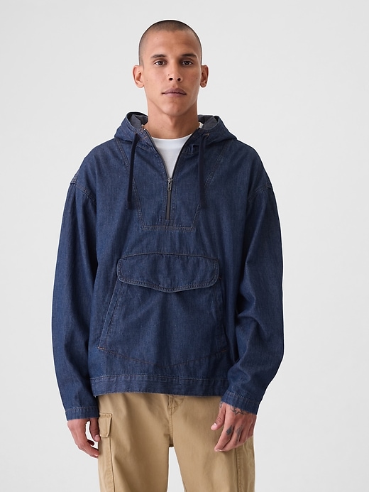 Image number 1 showing, Denim Anorak Jacket