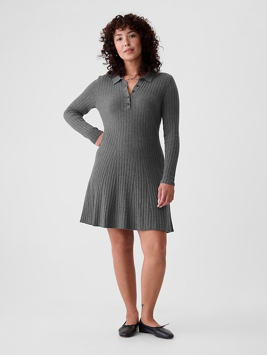 Image number 5 showing, CashSoft Polo Mini Sweater Dress