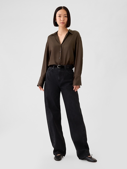 Image number 3 showing, Satin Relaxed Shirt