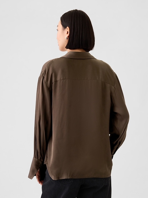 Image number 2 showing, Satin Relaxed Shirt