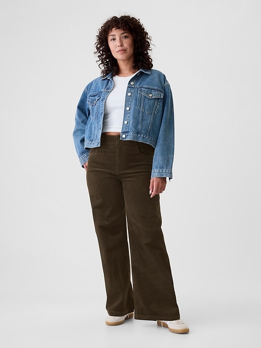 Image number 5 showing, High Rise Corduroy Stride Wide-Leg Pants