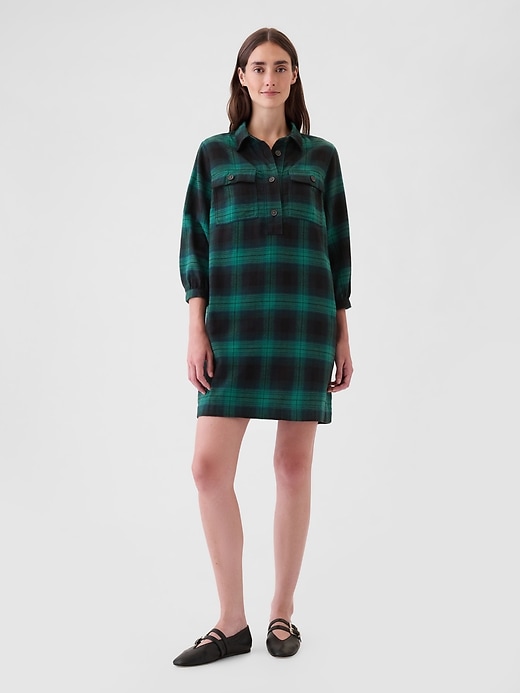 Image number 8 showing, Flannel Utility Mini Shirtdress