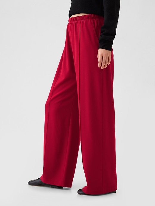 Image number 3 showing, Wide-Leg Seamed Pull-On Pants