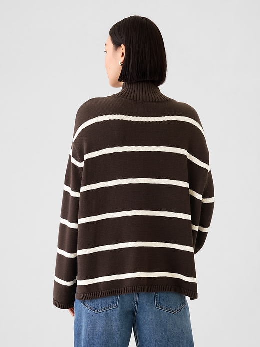 Image number 2 showing, Oversized Split-Hem Mockneck Sweater