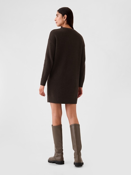 Image number 2 showing, CashSoft Shaker-Stitch Mini Sweater Dress