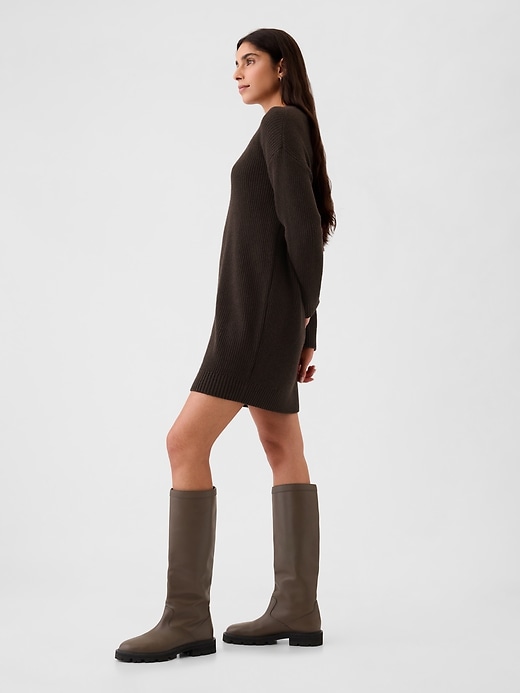 Image number 9 showing, CashSoft Shaker-Stitch Mini Sweater Dress