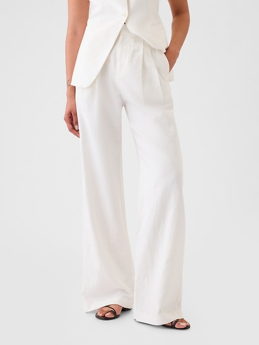 Image number 2 showing, 365 High Rise Linen-Cotton Trousers