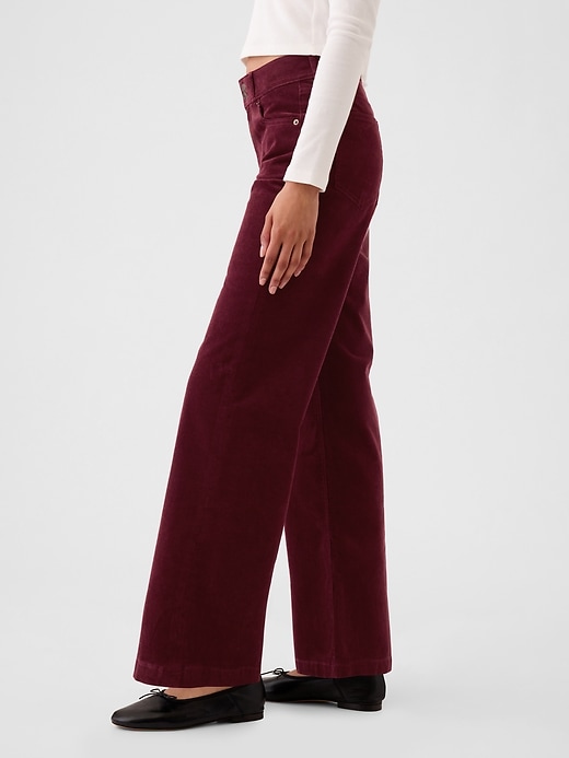 Image number 3 showing, High Rise Corduroy Stride Wide-Leg Pants