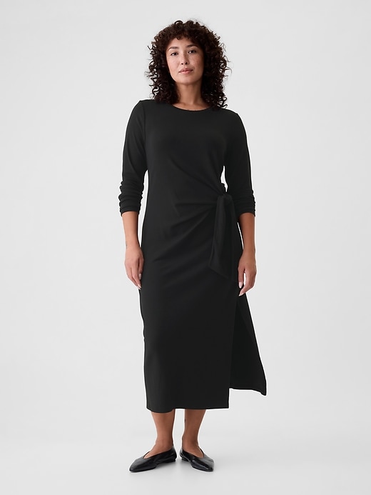 Image number 5 showing, Modern Rib Tie-Knot Midi Dress