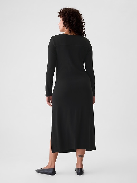 Image number 6 showing, Modern Rib Tie-Knot Midi Dress