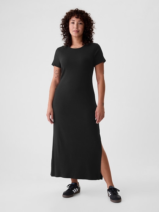 Image number 5 showing, Modern Rib Maxi T-Shirt Dress