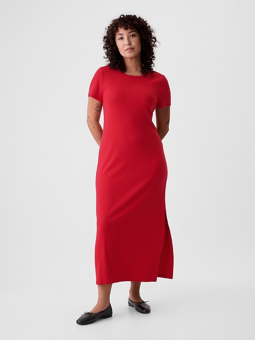 Image number 5 showing, Modern Rib Maxi T-Shirt Dress