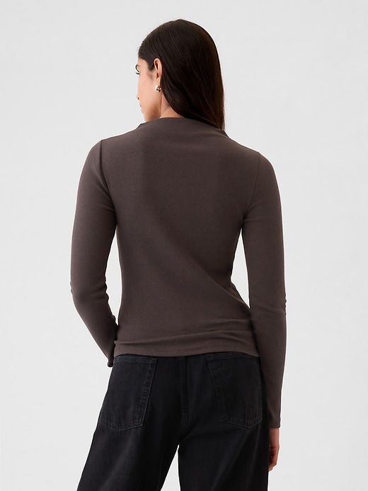 Image number 2 showing, Modern Rib Funnel-Neck T-Shirt