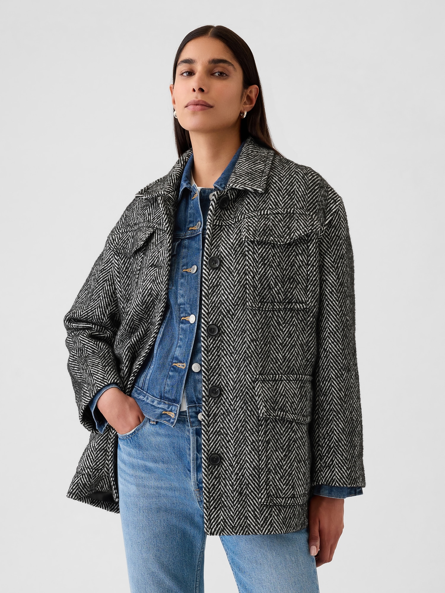 Gap grey coat best sale