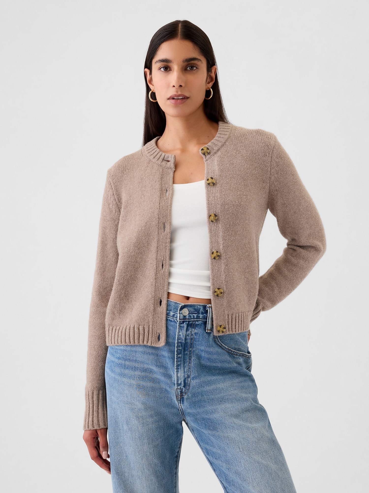 CashSoft Cropped Cardigan Gap