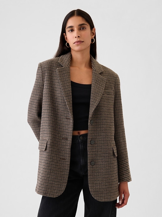 Image number 1 showing, Relaxed Houndstooth Blazer