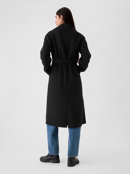 Image number 2 showing, Belted Double-Faced Wool Coat