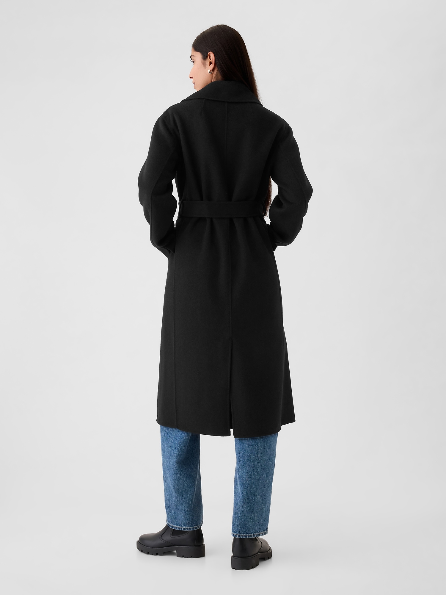 Belted Double-Faced Wool Coat