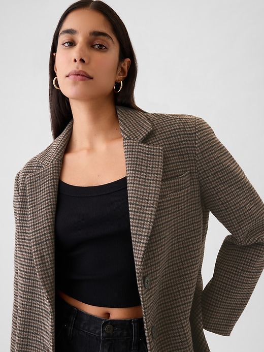 Image number 4 showing, Relaxed Houndstooth Blazer