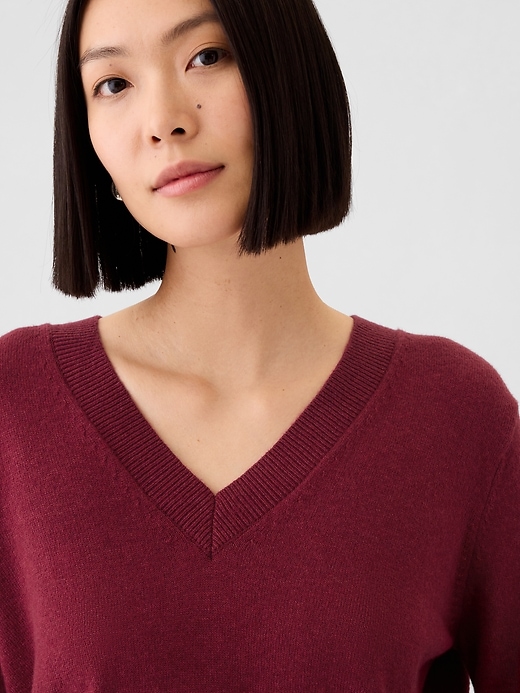 Image number 8 showing, CashSoft V-Neck Sweater