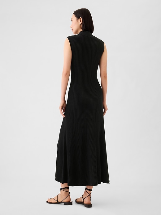 Image number 2 showing, CashSoft Rib Mockneck Maxi Sweater Dress