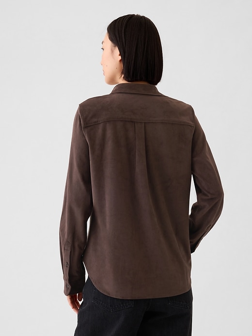 Image number 2 showing, Vegan Suede Classic Shirt