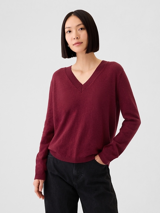 Image number 6 showing, CashSoft V-Neck Sweater