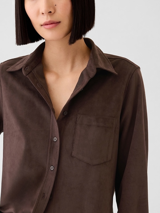 Image number 4 showing, Vegan Suede Classic Shirt