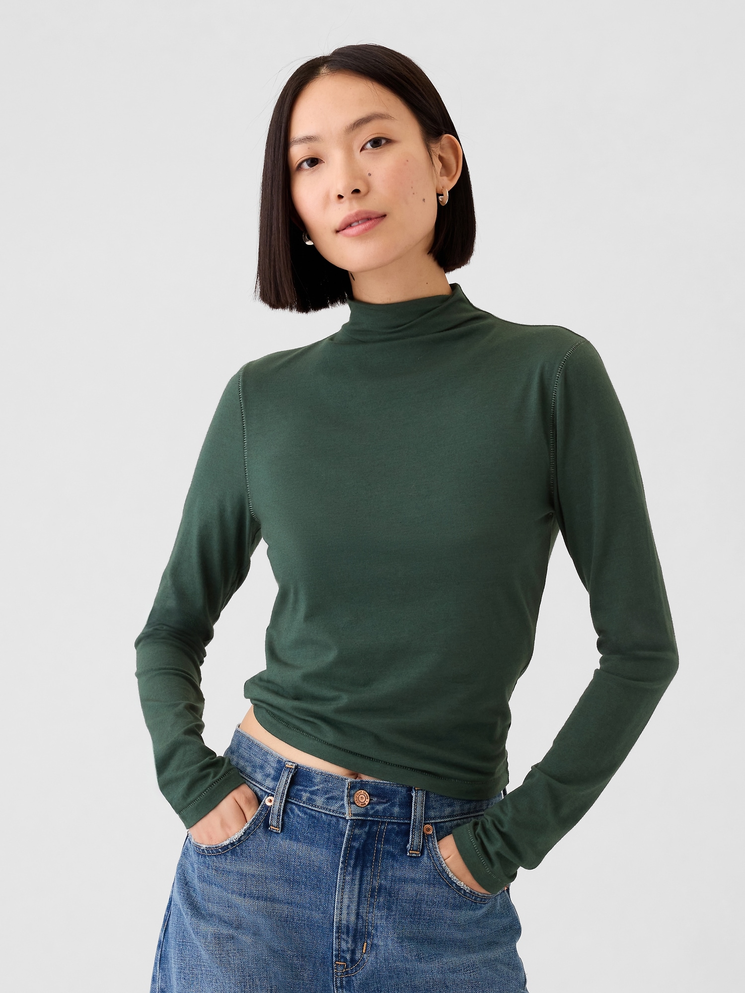 Featherweight Turtleneck Top