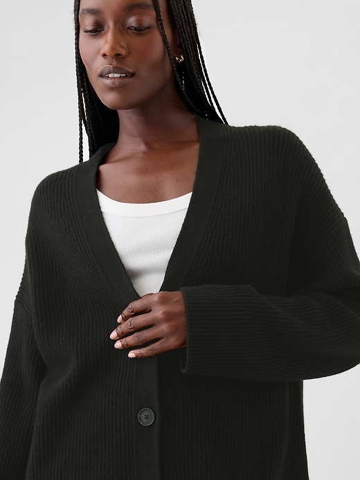 Image number 4 showing, CashSoft Shaker-Stitch Boyfriend Cardigan