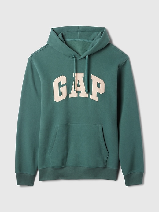 Men s Vintage Soft Arch Logo Hoodie by Gap Green Size XL