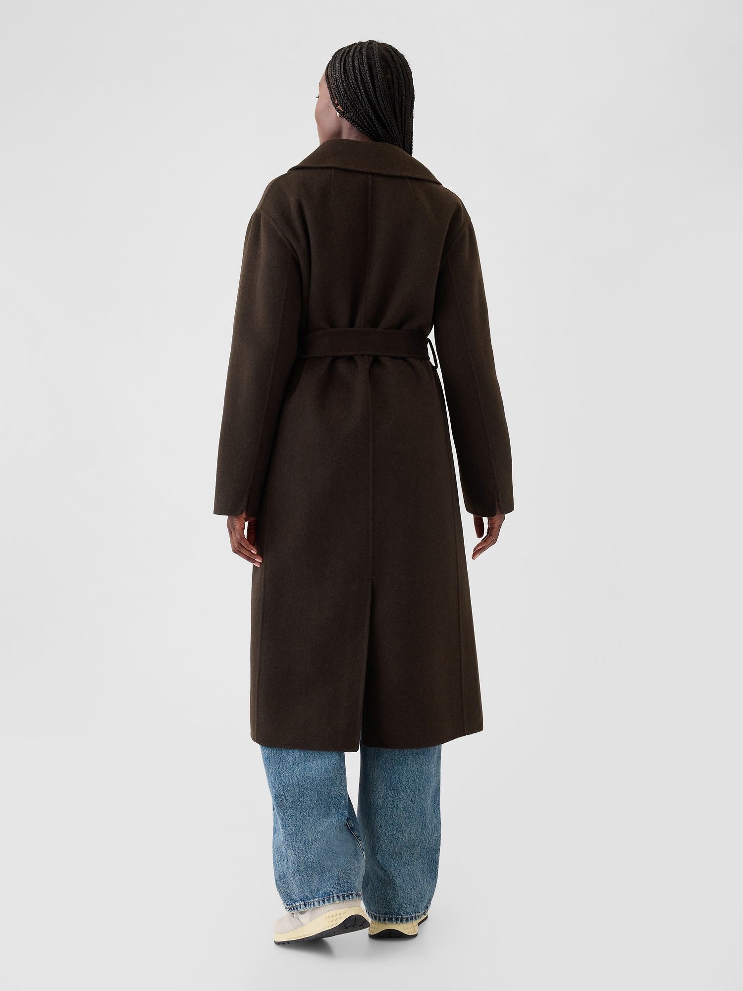 Belted Double-Faced Wool Coat