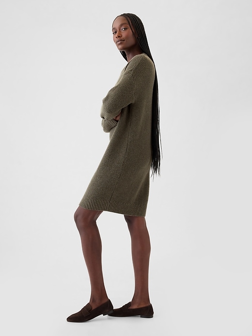 Image number 3 showing, CashSoft Shaker-Stitch Mini Sweater Dress