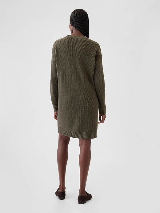 Image number 2 showing, CashSoft Shaker-Stitch Mini Sweater Dress