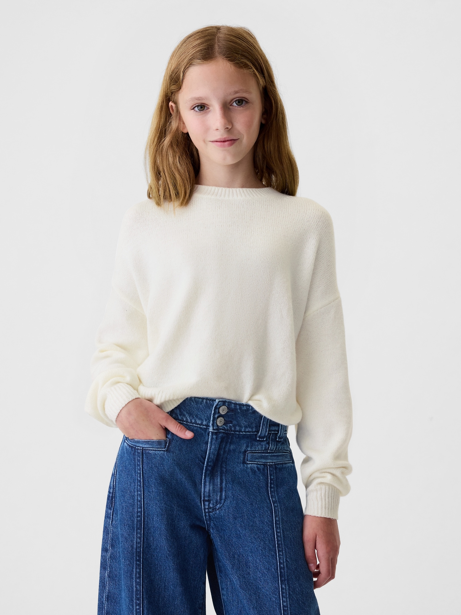 Kids CashSoft Crewneck Sweater