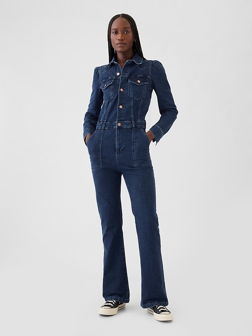 Image number 8 showing, Western Denim Jumpsuit