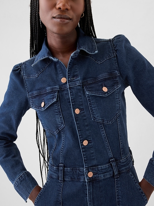 Image number 10 showing, Western Denim Jumpsuit