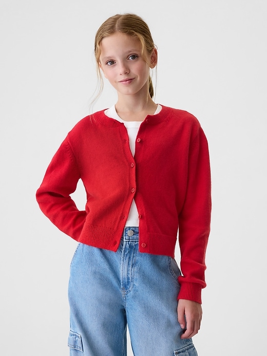 Image number 1 showing, Kids CashSoft Cropped Cardigan