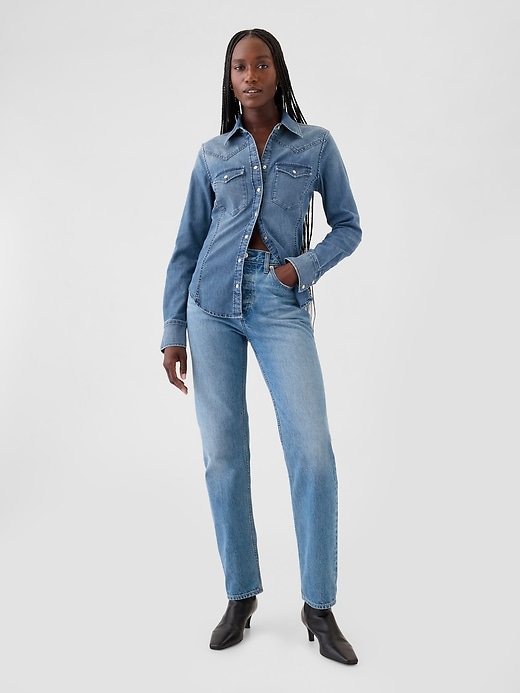 L'image numéro 3 présente Chemise western Gap Héritage en denim