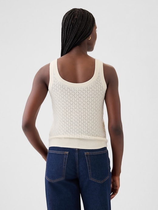 Image number 2 showing, Cropped Pointelle Sweater Tank